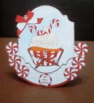 PEPPERMINT CANDY CHRISTMAS rocker card by Benita Jenkinson