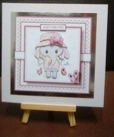 7x7 Cool Elephants Mini Decoupage Kit - x3 A4 sheets  by Benita Jenkinson