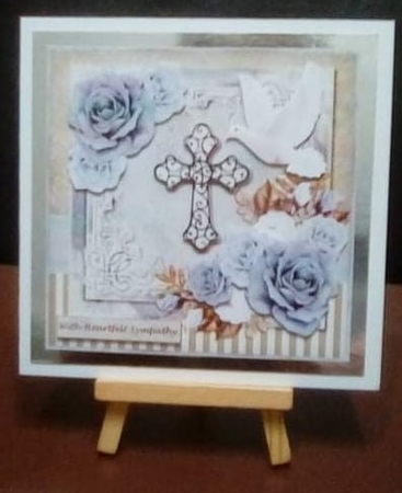 Sympathy Roses, Cross & Dove  Mini Kit by Benita Jenkinson
