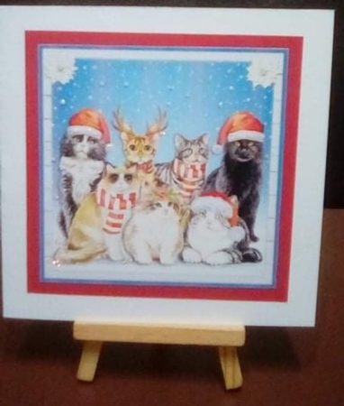 CHRISTMAS CATS quick card by Benita Jenkinson