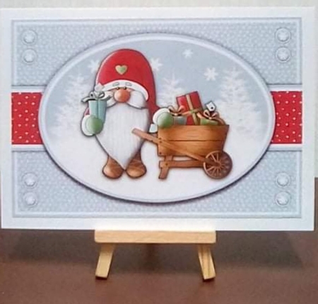 Gnome With Wheelbarrow A5 Mini Kit  by Benita Jenkinson