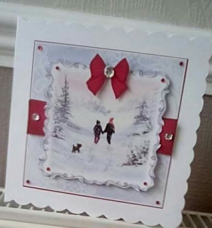Winter Couple Walking Their Dog Bumper Kit by Benita Jenkinson
