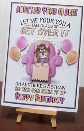 Another Year Older...Suck it up! (Dog Version) by Benita Jenkinson