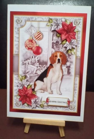 Dog and Poinsettias Bumper Kit 2 by Benita Jenkinson