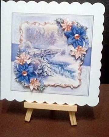 Snow Landscape and Poinsettias Mini Kit 4 by Benita Jenkinson
