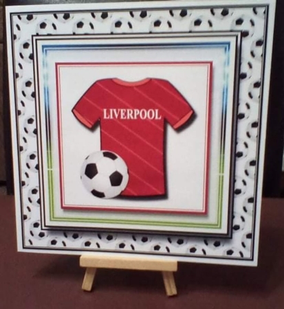 8x8 NEW HOME KIT Liverpool Football Mini Pyramage Kit - x4 A4 sheets  by Benita Jenkinson