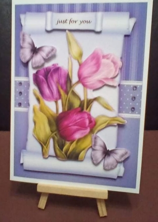 A5 ScrollVintage Tulips Mini Kit by Benita Jenkinson