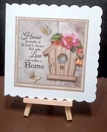New Home No.2 Beige Bird House by Benita Jenkinson