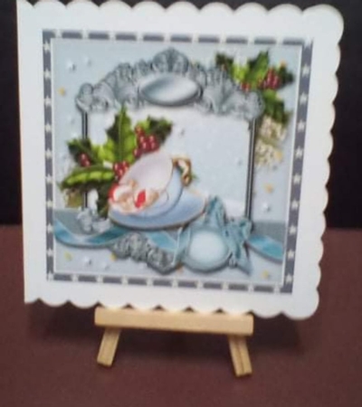 Christmas Mouse In A  Tea Cup Mini Kit by Benita Jenkinson