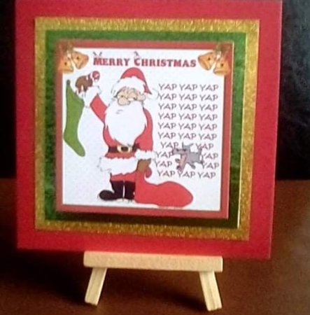 6x6 Santa meets the dog by Benita Jenkinson