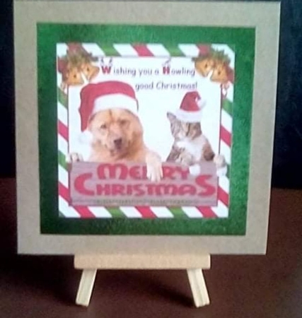 6x6 Howling good Christmas wishes by Benita Jenkinson