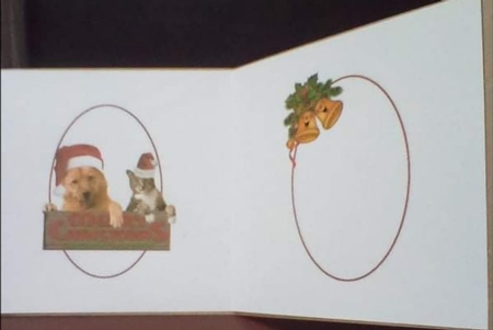 6x6 Howling good Christmas wishes insert by Benita Jenkinson