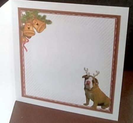 7x7 Reindeer bulldog by Benita Jenkinson