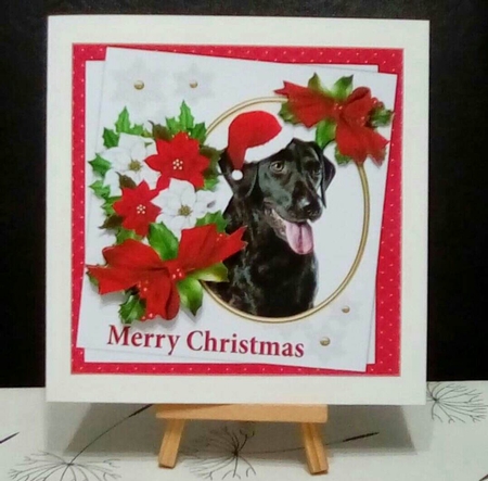 7x7 Black Lab Christmas wishes by Benita Jenkinson