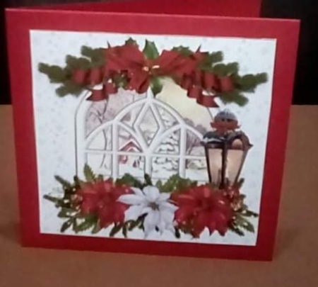 8x8 Christmas church through the window choice of scenes mini kit by Benita Jenkinson