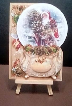 Christmas Santa Globe Shaped CardKit-4 by Benita Jenkinson