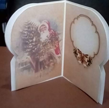 Christmas Santa Globe Shaped CardKit-4 by Benita Jenkinson