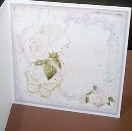 Wishes and roses blank insert by Benita Jenkinson