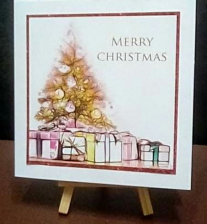6 x Christmas Card Toppers 6 x 6 square by Benita Jenkinson