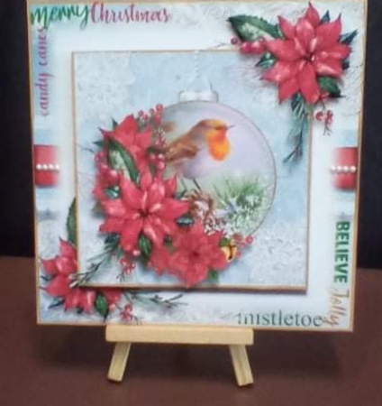 Robin Bauble Poinsettia flora by Benita Jenkinson