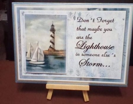 A5 The Lighthouse Quick Card by Benita Jenkinson