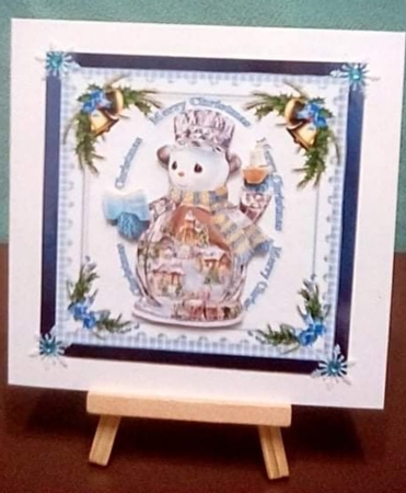 7x7 beautiful Christmas snowman by Benita Jenkinson
