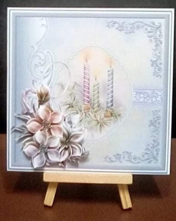 Christmas candles 6x6 by Benita Jenkinson