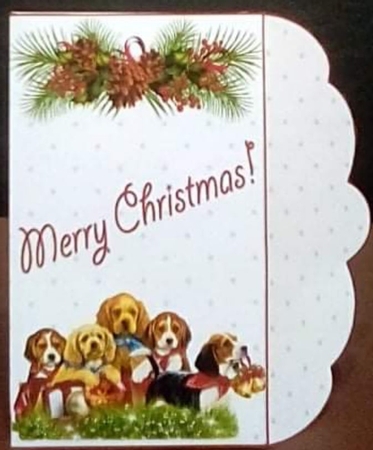 Cute puppies scalloped edge money wallet by Benita Jenkinson