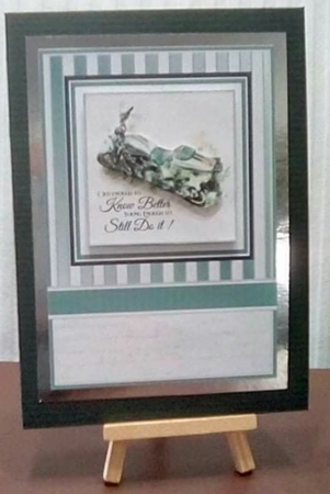 A5 Old enough to know better Card Front with Toppers and sentiments  by Benita Jenkinson