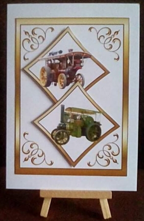 Two squares Traction engine by Benita Jenkinson