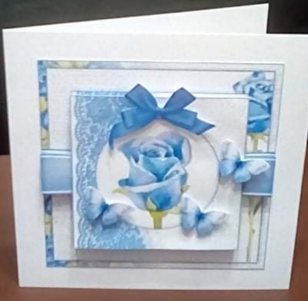 A Single Rose Blue Mini Kit by Benita Jenkinson