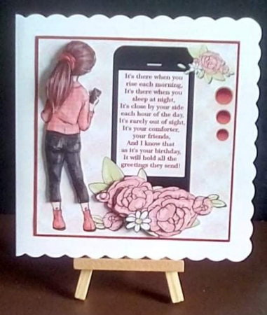 A girl and her phone by Benita Jenkinson