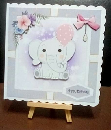 Birthday card - cute elephant by Benita Jenkinson
