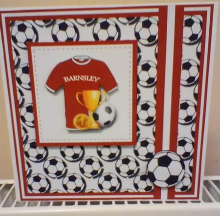 7x7 Barnsley Card Front, Topper & Decoupage with Sentiments by Benita Jenkinson