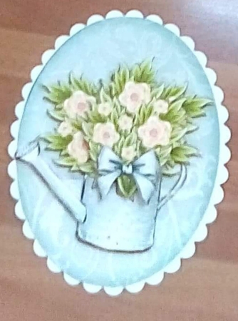 Oval Topper Wtrering can by Benita Jenkinson