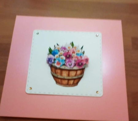Bucket of Flowers step by step Decoupage  by Benita Jenkinson