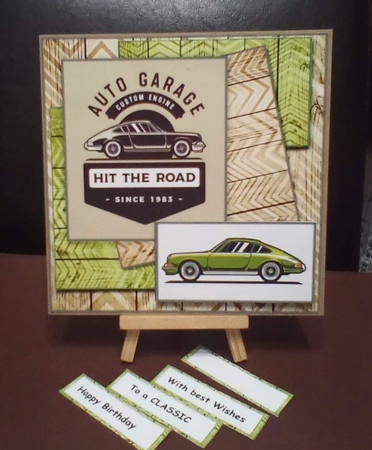 Male Card Classic Car Mini Kit by Benita Jenkinson