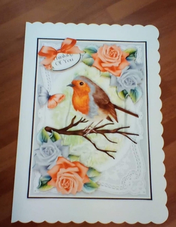 Lace and Roses Robin Mini Kit by Benita Jenkinson
