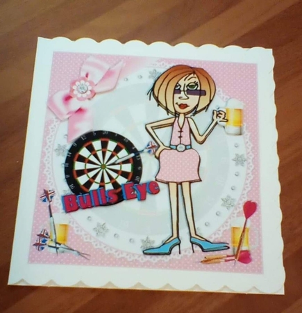 8x8 J.J loves her darts and a pint mini kit by Benita Jenkinson