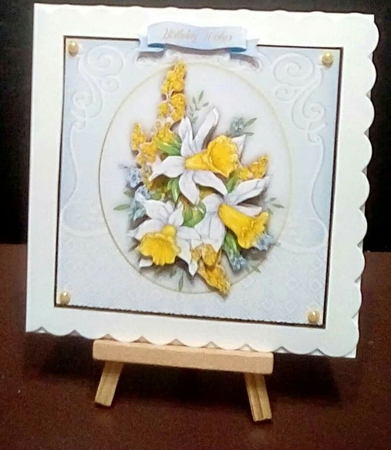 8x8 Mini Kit,  Beautiful Daffodils and Forget-me-nots by Benita Jenkinson