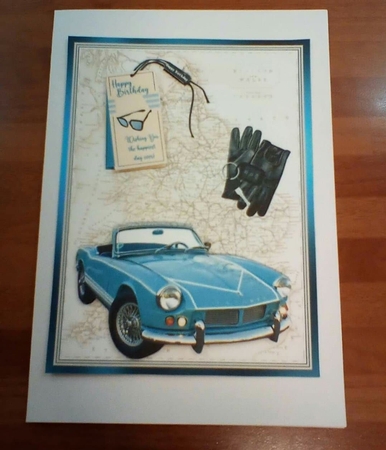 Classic blue car by Benita Jenkinson