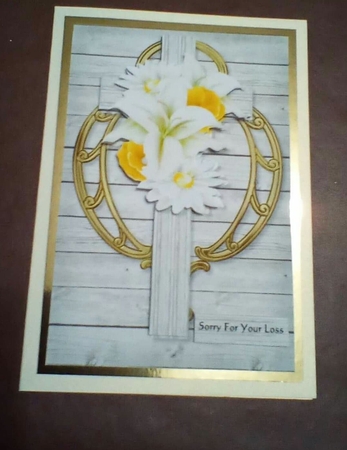 A5  Sympathy Cross by Benita Jenkinson