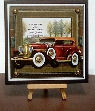 Vintage Car Card Front BUMPER by Benita Jenkinson