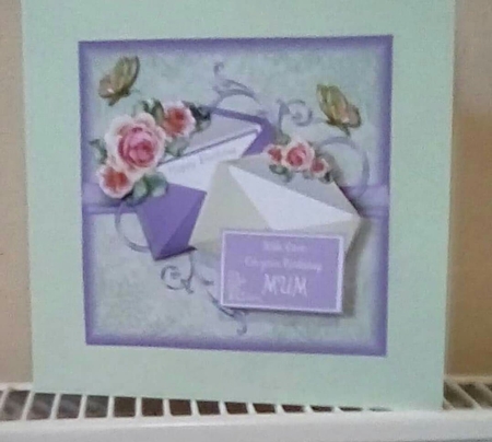 Green and Lilac Birthday Envelopes by Benita Jenkinson