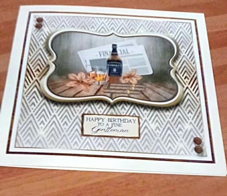 8x8 Tobacco Times Card Front, Tag & SEntiments  by Benita Jenkinson