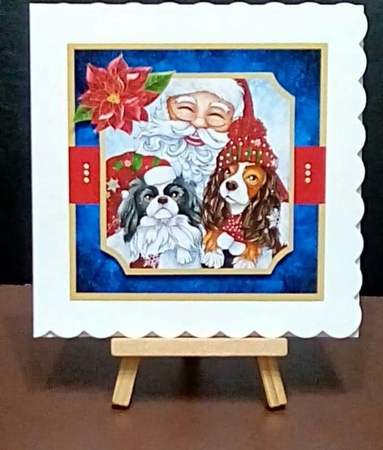 Santa And Puppies by Benita Jenkinson