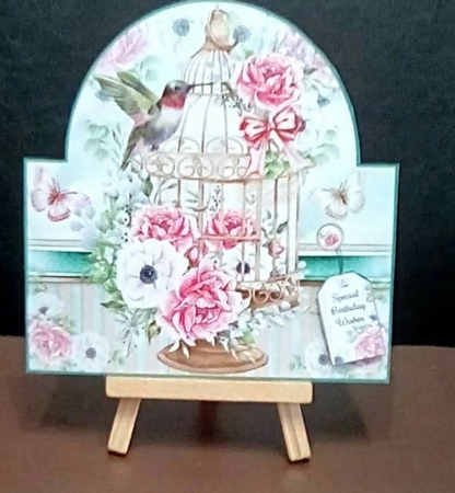 Floral Bird Cage Shaped Mini Page Kit  by Benita Jenkinson