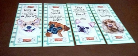 4 Assorted dog toppers/bookmarks 1 by Benita Jenkinson