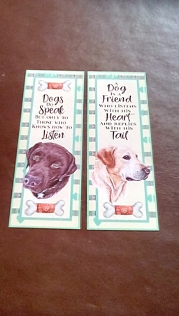 4 Assorted Labrador toppers/bookmarks by Benita Jenkinson