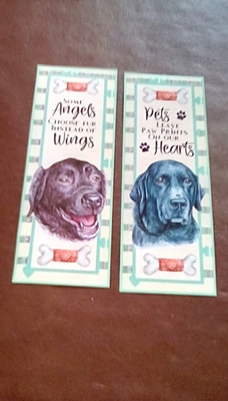 4 Assorted Labrador toppers/bookmarks by Benita Jenkinson